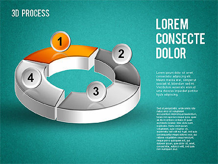 Diagrama de proceso 3D, Diapositiva 11, 01275, Diagramas de proceso — PoweredTemplate.com