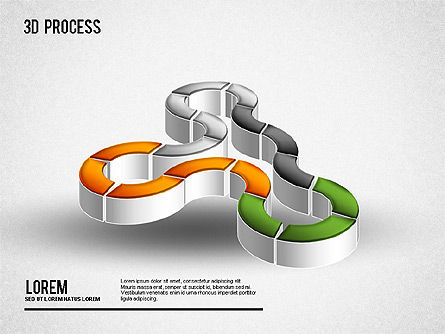 3d processchema, Dia 5, 01275, Procesdiagrammen — PoweredTemplate.com