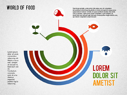 음식 다이어그램, 슬라이드 6, 01278, 비즈니스 모델 — PoweredTemplate.com
