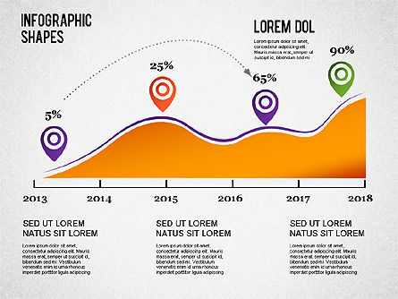 Infographics Shapes and Charts, Slide 6, 01279, Presentation Templates — PoweredTemplate.com