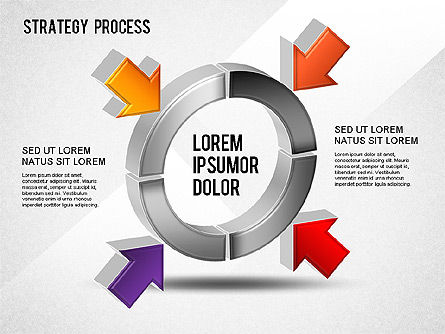Proceso de Estrategia, Diapositiva 10, 01280, Diagramas de proceso — PoweredTemplate.com