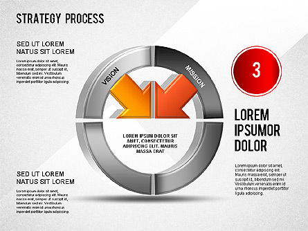 전략 프로세스, 슬라이드 5, 01280, 프로세스 도표 — PoweredTemplate.com