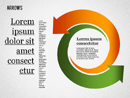 Flèches et courbes, Diapositive 10, 01286, Formes — PoweredTemplate.com