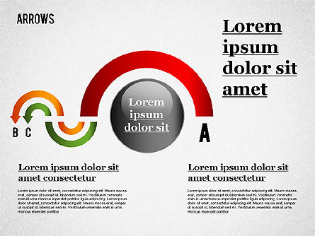 Flèches et courbes, Diapositive 4, 01286, Formes — PoweredTemplate.com