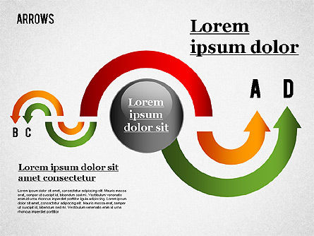Flèches et courbes, Diapositive 5, 01286, Formes — PoweredTemplate.com
