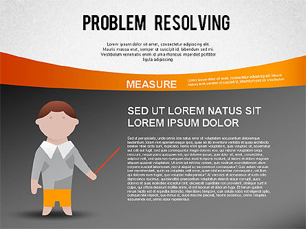 Tableau de résolution des problèmes, Diapositive 3, 01287, Schémas d'étapes — PoweredTemplate.com