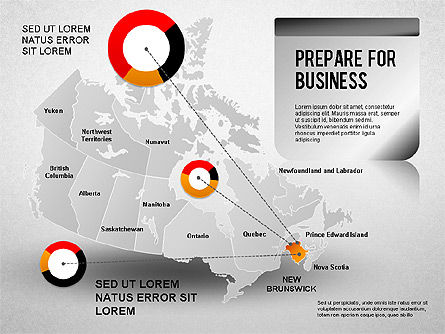 Diagramme de présentation du Canada, Diapositive 14, 01290, Modèles de présentations — PoweredTemplate.com