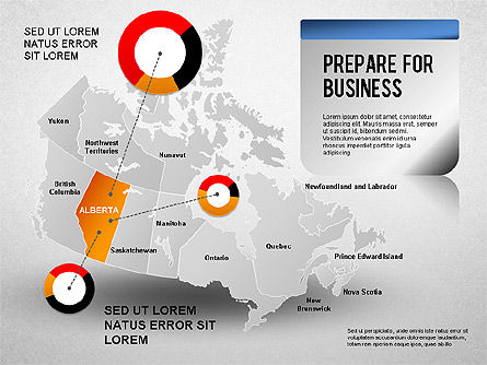 Canada Presentation Diagram , Slide 6, 01290, Presentation Templates — PoweredTemplate.com