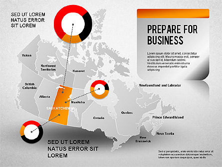 캐나다 프리젠 테이션 다이어그램, 슬라이드 8, 01290, 프레젠테이션 템플릿 — PoweredTemplate.com