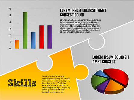 Défi et diagramme des résultats, Diapositive 15, 01291, Modèles commerciaux — PoweredTemplate.com