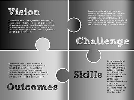 Challenge and Outcomes Diagram, Slide 6, 01291, Business Models — PoweredTemplate.com