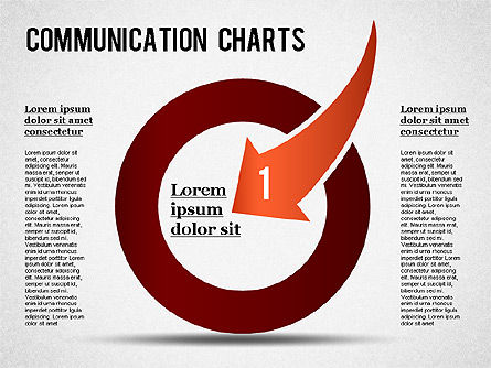 Interactie pijlen, PowerPoint-sjabloon, 01293, Figuren — PoweredTemplate.com