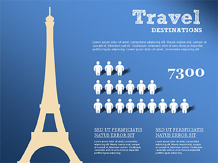 Diagramme des destinations de voyage, Diapositive 10, 01294, Modèles commerciaux — PoweredTemplate.com