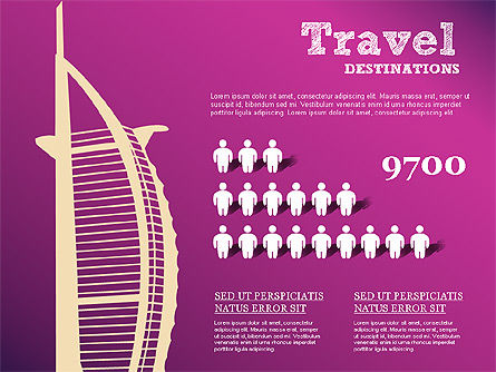 Diagramme des destinations de voyage, Diapositive 11, 01294, Modèles commerciaux — PoweredTemplate.com