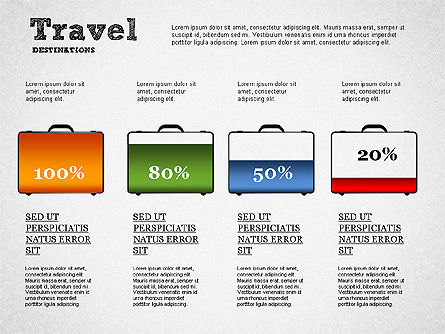 Diagramme des destinations de voyage, Diapositive 5, 01294, Modèles commerciaux — PoweredTemplate.com