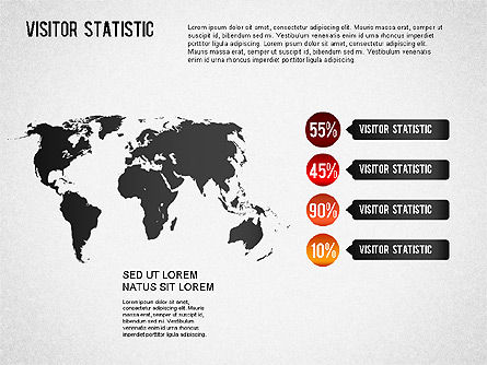 Statistieken en grafieken bezoeker, Dia 11, 01297, Businessmodellen — PoweredTemplate.com