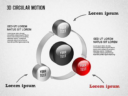 3d circulaire procesdiagram, Dia 2, 01300, Procesdiagrammen — PoweredTemplate.com