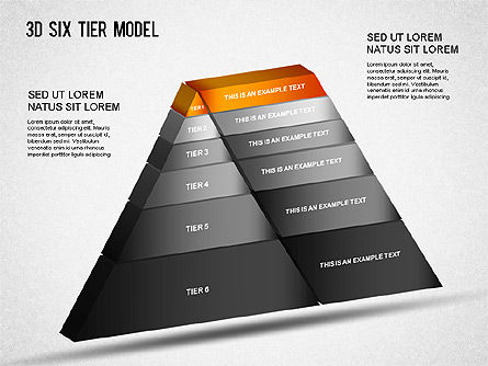 Modèle à six niveaux 3d, Diapositive 10, 01302, Modèles commerciaux — PoweredTemplate.com