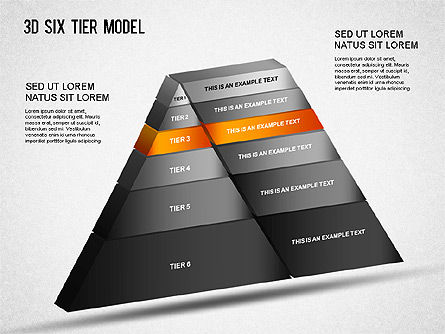 3d Enam Tier Model, Slide 12, 01302, Model Bisnis — PoweredTemplate.com