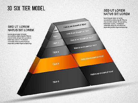Modèle à six niveaux 3d, Diapositive 14, 01302, Modèles commerciaux — PoweredTemplate.com