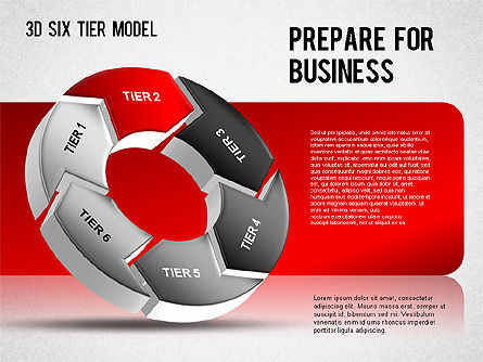 3d Enam Tier Model, Slide 3, 01302, Model Bisnis — PoweredTemplate.com