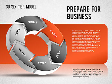 3d Enam Tier Model, Slide 5, 01302, Model Bisnis — PoweredTemplate.com