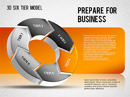 3d Enam Tier Model, Slide 6, 01302, Model Bisnis — PoweredTemplate.com