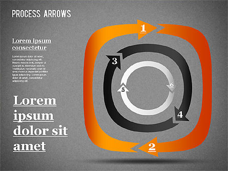 Colección de flechas de proceso, Diapositiva 10, 01303, Formas — PoweredTemplate.com