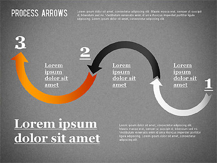 プロセスの矢印の収集, スライド 13, 01303, 図形 — PoweredTemplate.com