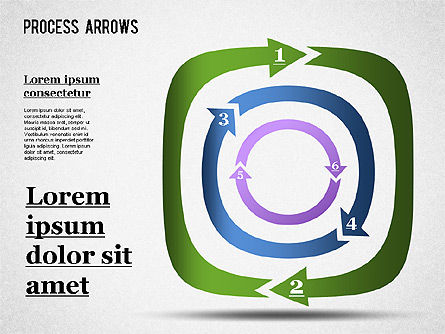 Process Arrows Collection, Slide 2, 01303, Shapes — PoweredTemplate.com
