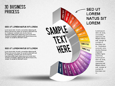 3d business stadi diagramma, Slide 19, 01305, Modelli di lavoro — PoweredTemplate.com