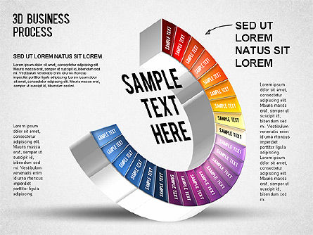 3d business stadi diagramma, Slide 24, 01305, Modelli di lavoro — PoweredTemplate.com