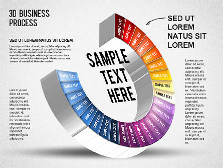 3d business stadi diagramma, Slide 26, 01305, Modelli di lavoro — PoweredTemplate.com