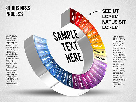 3d business stadi diagramma, Slide 27, 01305, Modelli di lavoro — PoweredTemplate.com