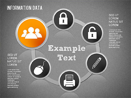 정보 데이터 관리, 슬라이드 15, 01307, 프로세스 도표 — PoweredTemplate.com