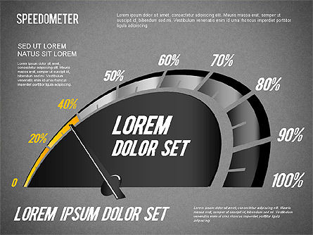 Speedometer diagrama, Deslizar 10, 01308, Diagramas de Etapas — PoweredTemplate.com