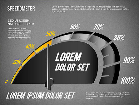 Diagramme du compteur de vitesse, Diapositive 11, 01308, Schémas d'étapes — PoweredTemplate.com