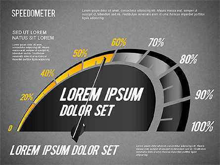 Diagramme du compteur de vitesse, Diapositive 12, 01308, Schémas d'étapes — PoweredTemplate.com
