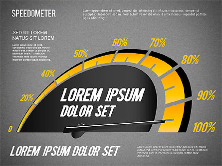 속도계 다이어그램, 슬라이드 16, 01308, 단계 도표 — PoweredTemplate.com