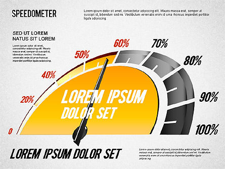 Diagramme du compteur de vitesse, Diapositive 4, 01308, Schémas d'étapes — PoweredTemplate.com