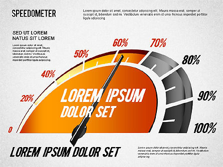 Diagramme du compteur de vitesse, Diapositive 5, 01308, Schémas d'étapes — PoweredTemplate.com