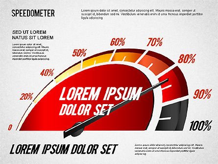 Diagramme du compteur de vitesse, Diapositive 7, 01308, Schémas d'étapes — PoweredTemplate.com