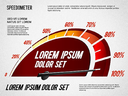 Diagramme du compteur de vitesse, Diapositive 8, 01308, Schémas d'étapes — PoweredTemplate.com