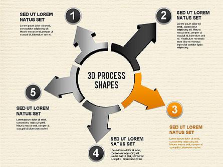 Flecha Etapas Formas, Diapositiva 4, 01309, Formas — PoweredTemplate.com