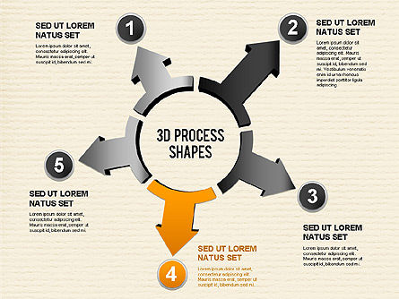 Flecha Etapas Formas, Diapositiva 5, 01309, Formas — PoweredTemplate.com
