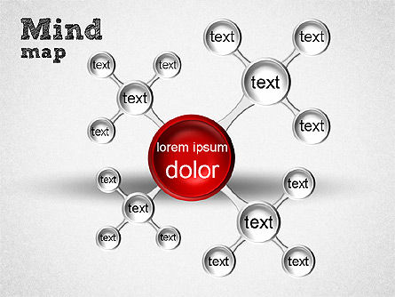 Diagramme de carte d'esprit, Modele PowerPoint, 01310, Graphiques — PoweredTemplate.com