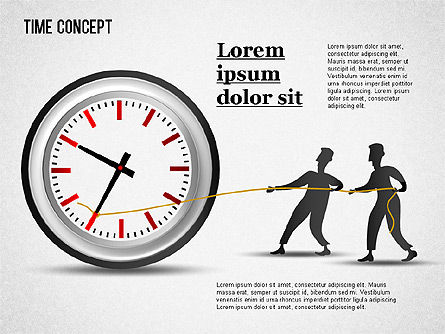 Tijd concept, PowerPoint-sjabloon, 01312, Businessmodellen — PoweredTemplate.com