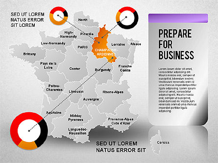 Francia Diagrama de Presentación, Diapositiva 12, 01313, Plantillas de presentación — PoweredTemplate.com