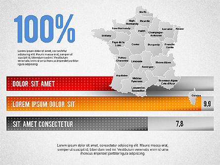Frankreich Präsentationsdiagramm, Folie 2, 01313, Präsentationsvorlagen — PoweredTemplate.com