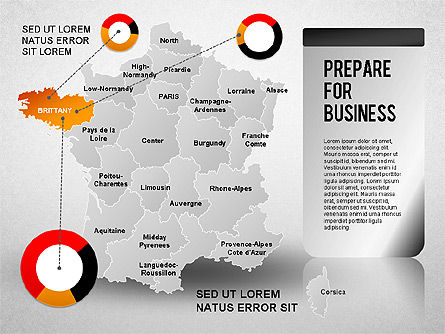 Diagramme de présentation en France, Diapositive 3, 01313, Modèles de présentations — PoweredTemplate.com
